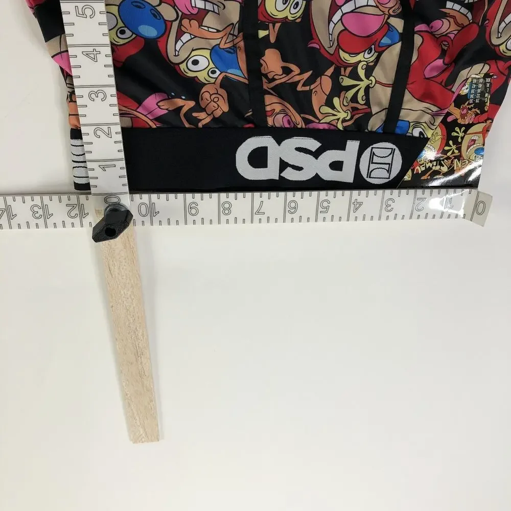 PSD NEW Medium 32-34 Men Ren & Stimpy Boxer Shorts 7 Inch Inseam Multicolor
